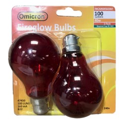 Omicron Fireglow Bulbs 40w 2 Pack